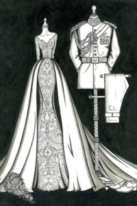 Bride_and_Groom_Painting_by_Wedding_Dress_Ink