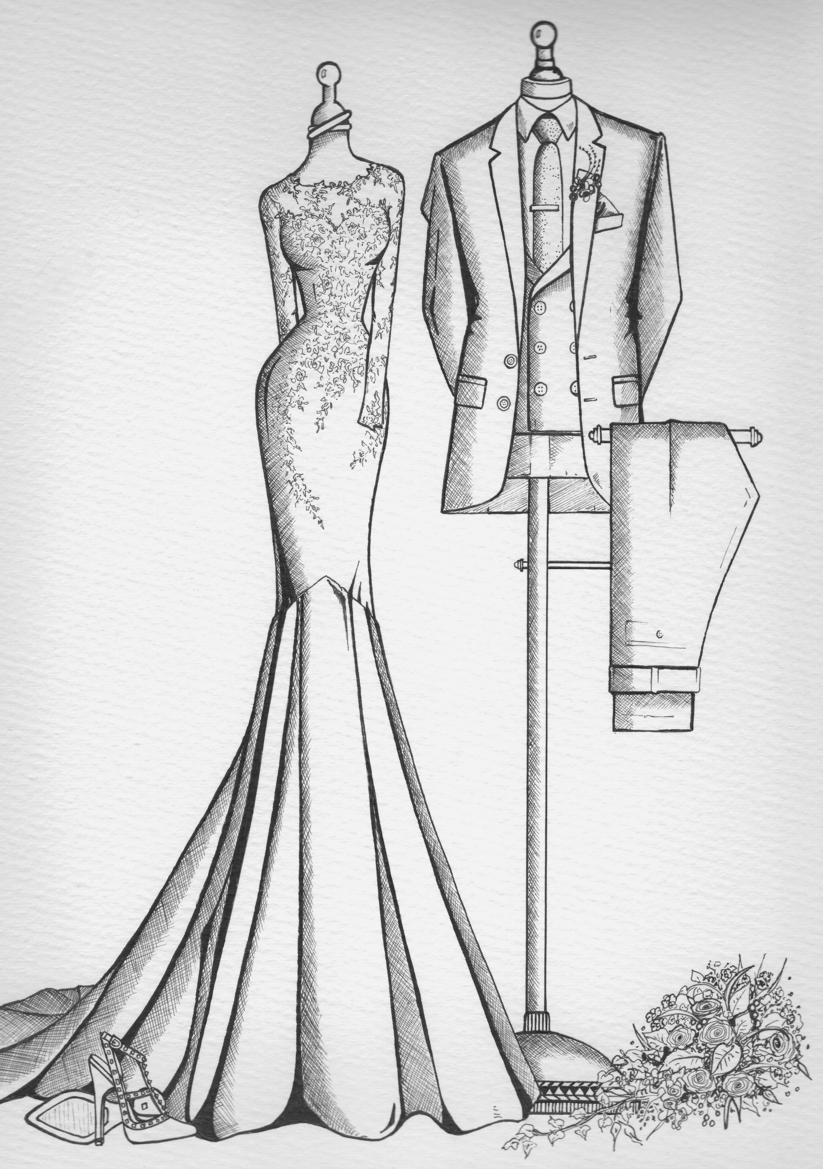 Wedding Dress Drawing / Sketch? | Emmaline Bride