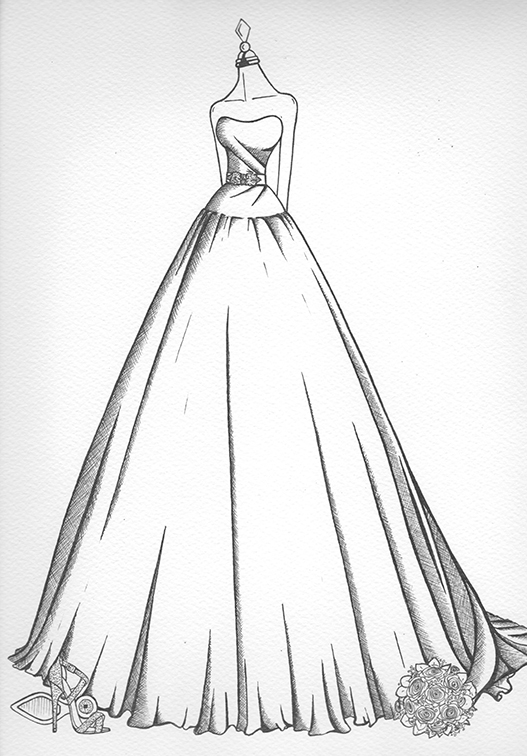 Pencil Drawing Gown ~ Gown Ball Modest Deviantart Dress Sketch Fashion ...