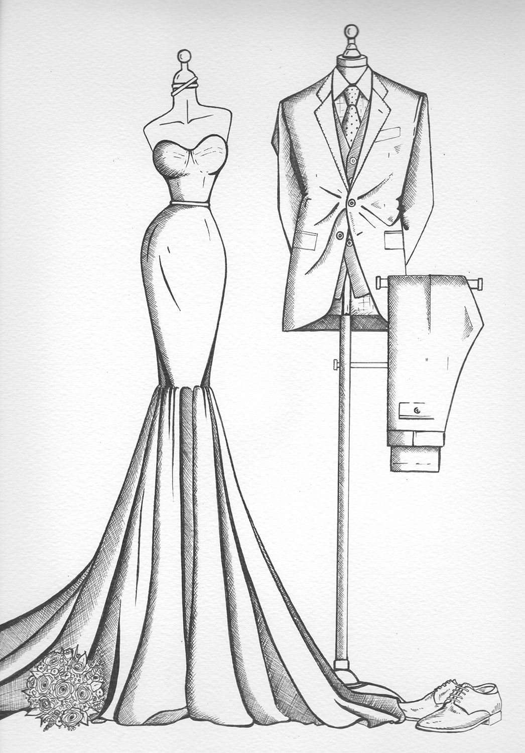 Dreamlines Personalized Wedding Dress Sketch - Favors & Gifts - O Fallon,  MO - WeddingWire
